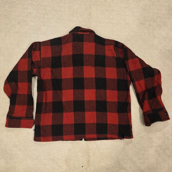 Vintage Duxbak Utica Flannel Shirt - Red Buffalo Plaid Rare New York Wool READ - Picture 2 of 16